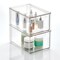 mDesign Plastic Stackable Bathroom Storage Organizer with Drawer